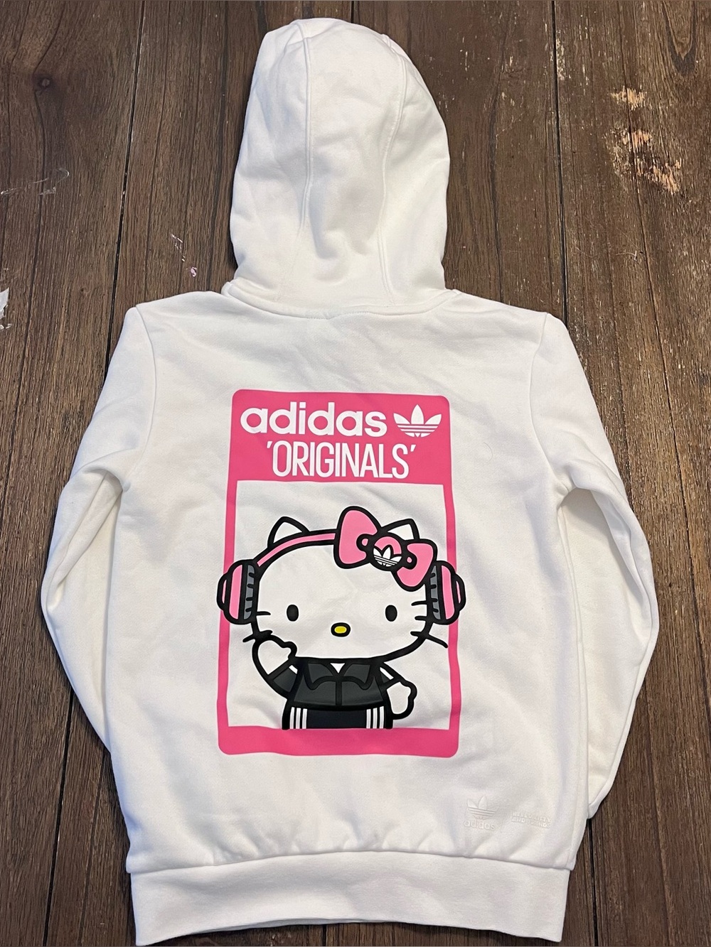 Adidas, hello Kitty, white hoodie, girls size XS